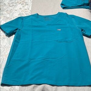 Figs Vibrant Blue Short Sleeve Tee